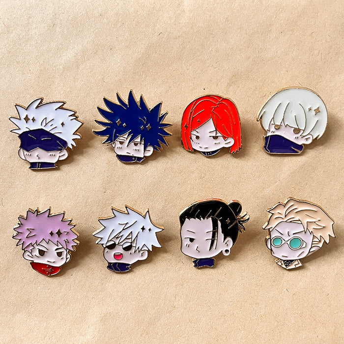 Wholesale Brooch, male and female student backpack, medal accessories, cute metal badge