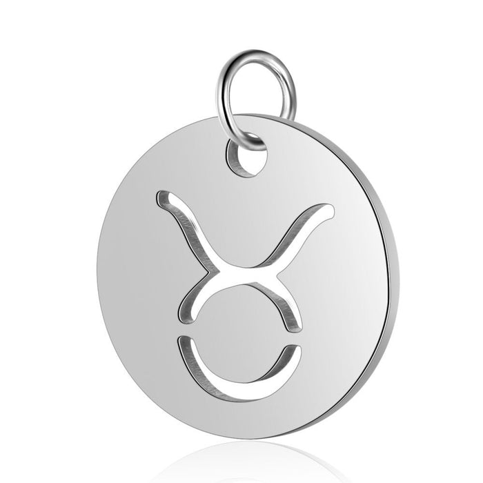 Wholesale Constellation pendant stainless steel pendant electroplated polished steel color stainless steel constellation pendant