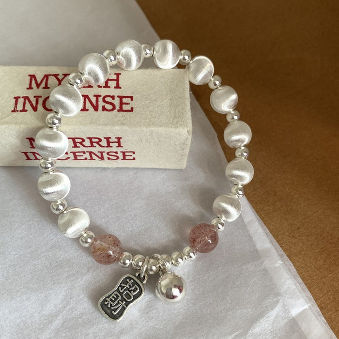Wholesale Pure silver bracelet, bead, niche temperament, versatile accessory