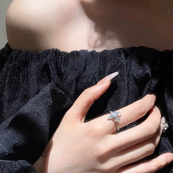 Wholesale Diamond studded ring with high-end feel, zircon opening adjustable ring