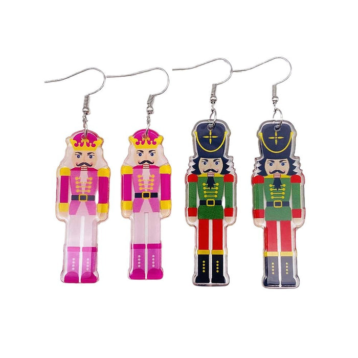 Wholesale Christmas acrylic earrings movie character acrylic double-sided printed earrings  Christmas gifts