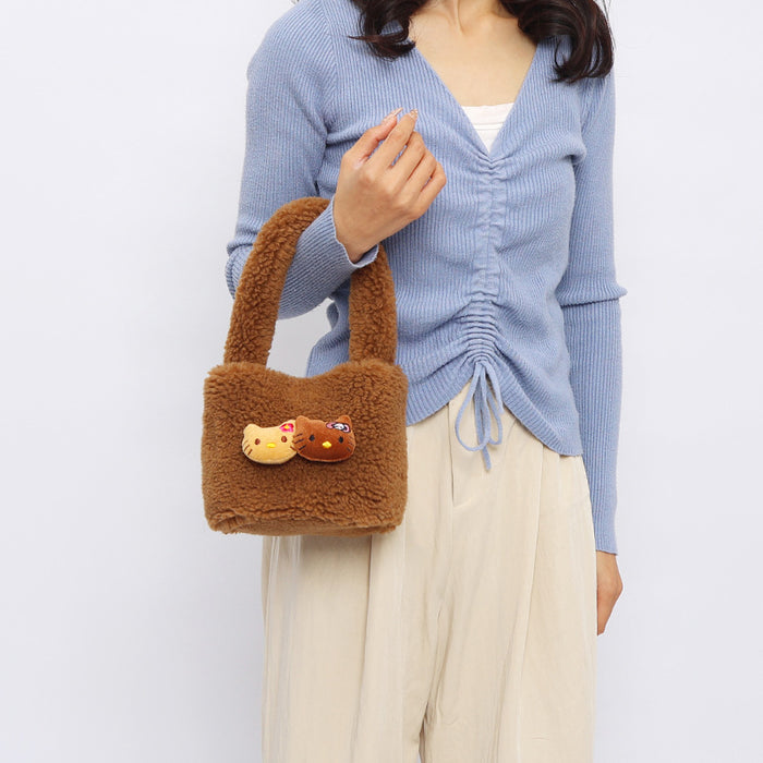 Wholesale Autumn and Winter New Plush Bags,  Fashionable Tote Bags,  Women' s Niche Bucket Bags, Cartoon Handbags in Stock