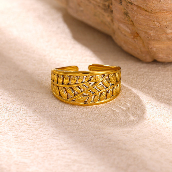 Wholesale Geometric Stainless Steel Rings Women Fashion Double Layer Heart Butterfly Design