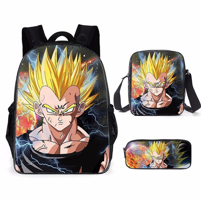 Wholesale New Style Anime Dragon Ball Backpack Primary and Secondary School Students School Bag Shoulder Bag Pencil Case Three-piece Set JDC-BP-Shangl005