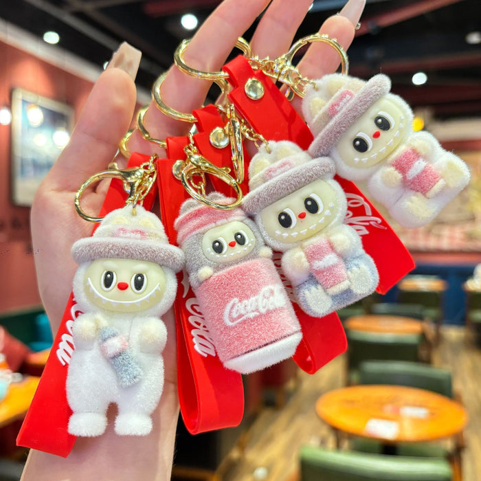 Wholesale Sheep keychain pendant cartoon keychain car keychain bag pendant