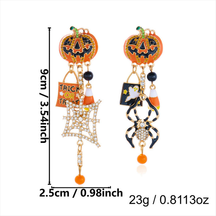 Wholesale Halloween Skeletons Ghost Pumpkin Necklace Trendy Party Jewelry