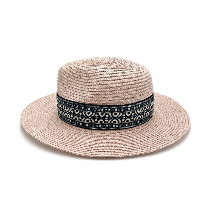 Wholesale Seaside Beach Sunshade Straw Hat Sun Protection Versatile Wide Brim Hat
