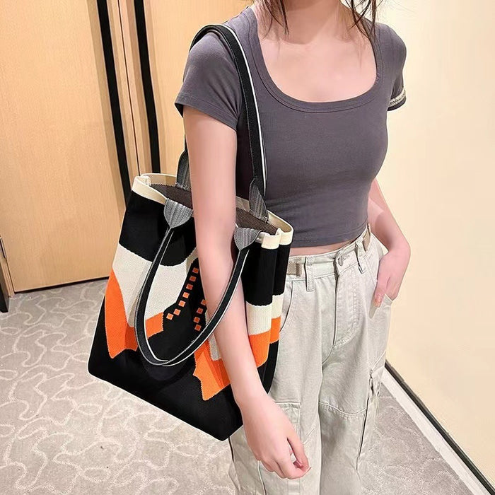 Wholesale Polyester Knitted Shoulder Bag JDC-SD-Shec001