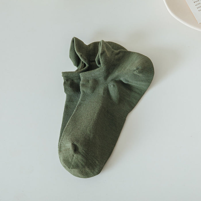 Wholesale New Socks Ship Socks Solid Color Sports Sweat Absorbing Breathable Invisible Cotton Socks