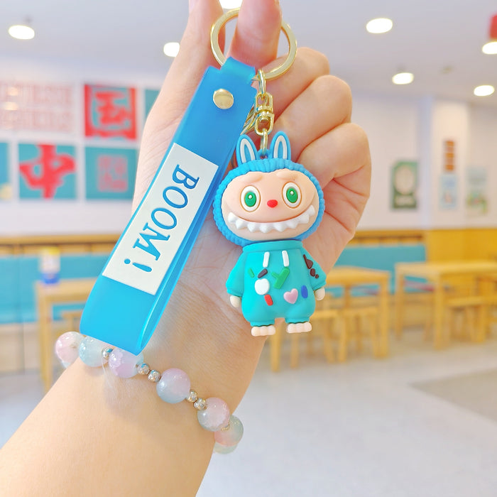 Wholesale Cross-Dressing Cartoon Keychain Cute School Bag Pendant Car Key Chain Doll Machine Gift