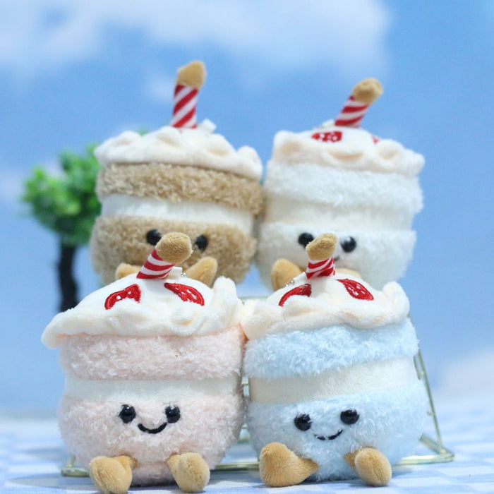 Wholesale Cake Milk Tea Cup Pendant Cartoon Plush Bag Pendant Doll Keychain