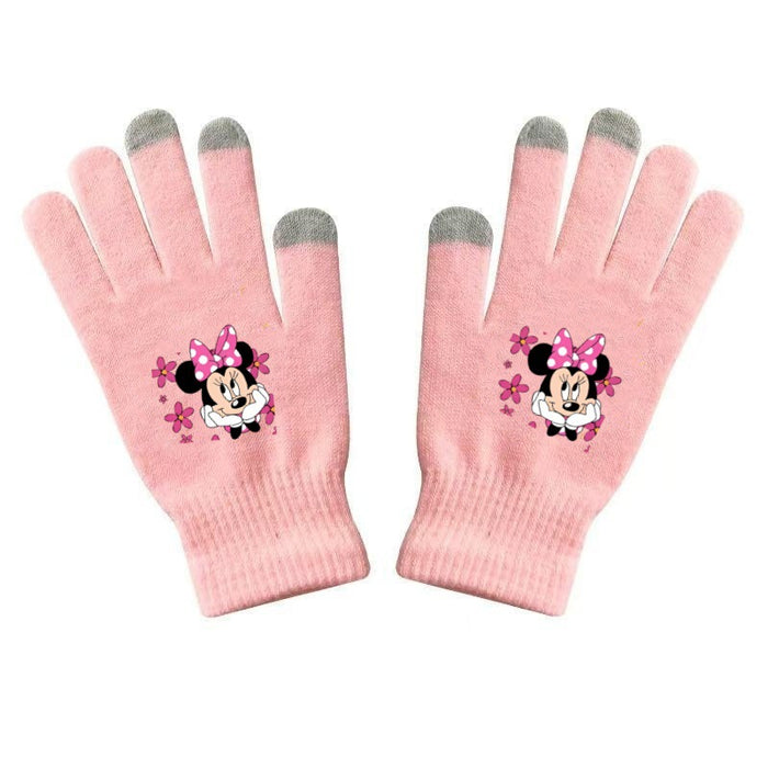 Wholesale Warm and versatile printed knitted gloves
