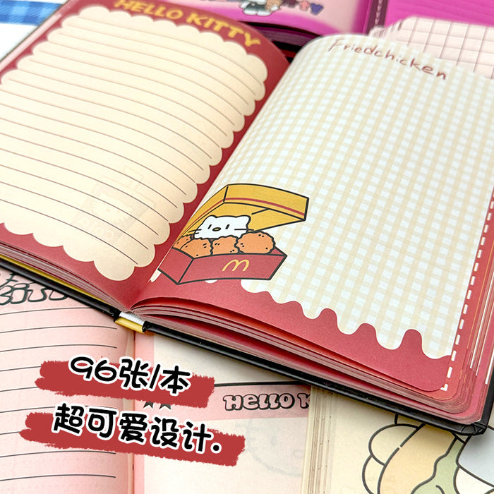 Wholesale Cute Sweet Hard Cover Notebook  Cat Notepad Girl' s Heart Colored Pages Handbook