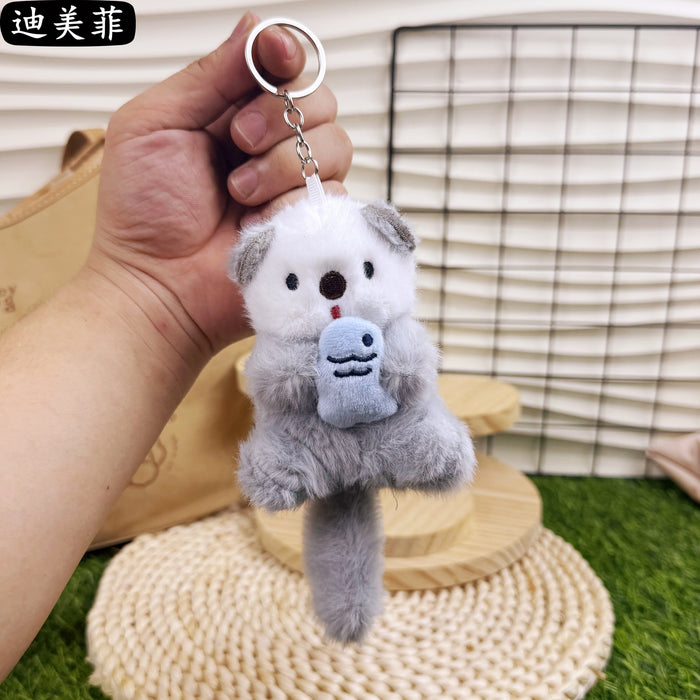 Wholesale Creative Cute and Cute Sea Otter Pendant Plush Toy Fish Cat Doll Bag Doll Keychain Doll Small Gift
