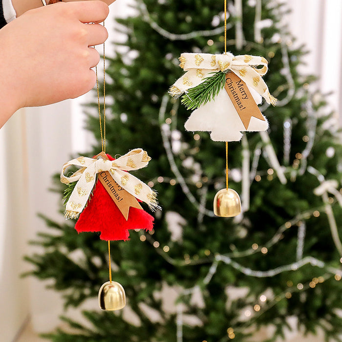 Wholesale Christmas Tree Bell Pendant Hanging Bell Door Bell Hanging Decoration Christmas Car Hanging Wind Bell Gift Christmas Decoration