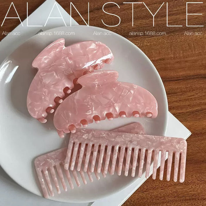 Wholesale Cute pink acetate hair claw clip