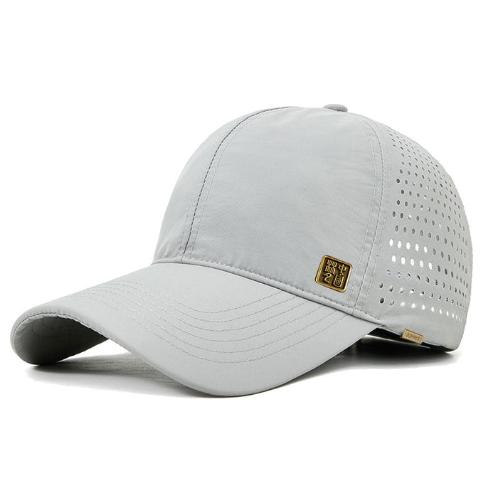 Wholesale  UV-resistant Baseball Cap Women's Sun Hat Men's Sunshade Breathable Quick-drying Duck Tongue Punching Cap