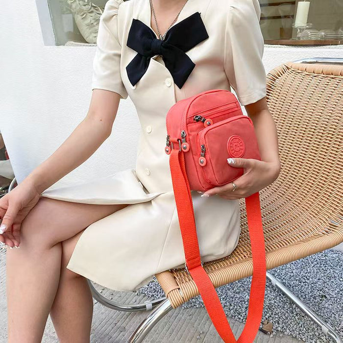 Wholesale Women' s canvas bag portable ladies messenger bag Oxford cloth casual shoulder bag vertical small bag