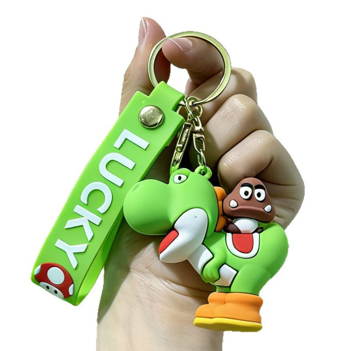 Wholesale Silicone PVC Keychain Skateboard Cartoon Design Bag Charm Gift MOQ≥2