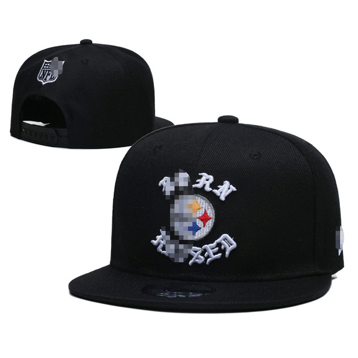 Wholesale Football Team Hat  Embroidered Flat-Brimmed Hat Outdoor Sun Protection Visor
