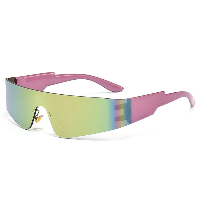 Wholesale Punk style sunglasses Outdoor cycling one-piece sunglasses