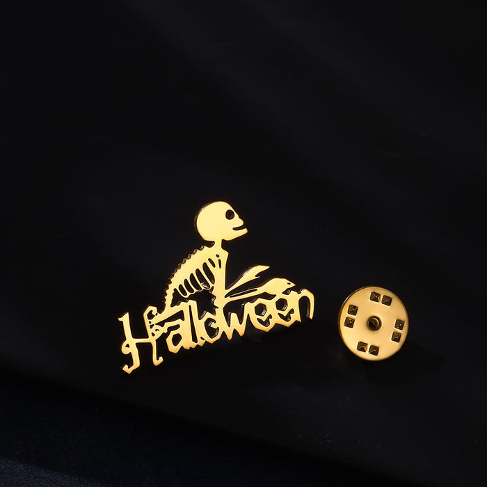 Wholesale  Witch Name Brooch Pin DIY Ghost Badge Costume Accessory