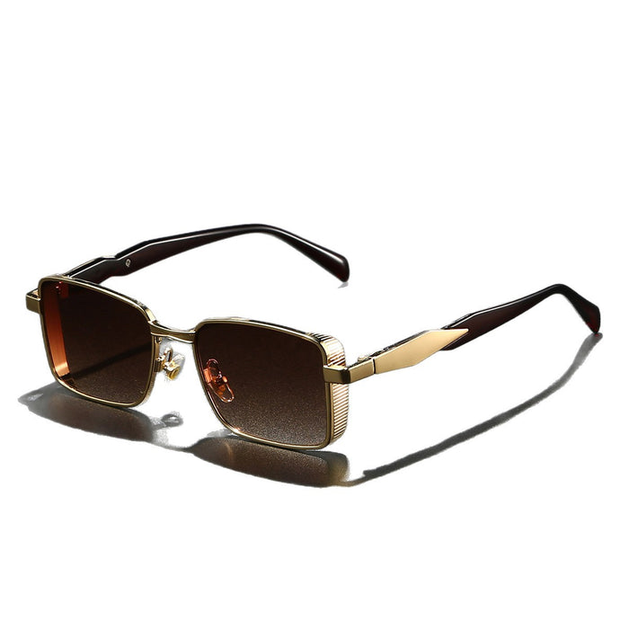 Wholesale Metallic sunglasses, personalized UV protection, fashionable square sunglasses