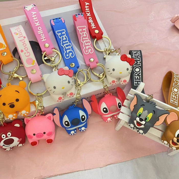 Wholesale Cartoon Silicone Doll Keychain JDC-KC-MingT120