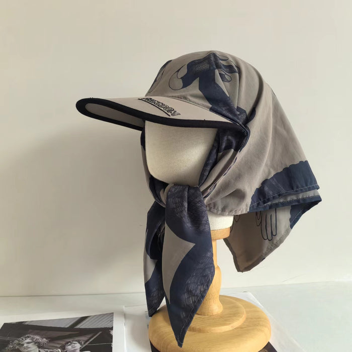 Wholesale Alphabet Embroidered Duck Tongue Hat Funny Printed Headband Hat Strap Sunscreen Hat