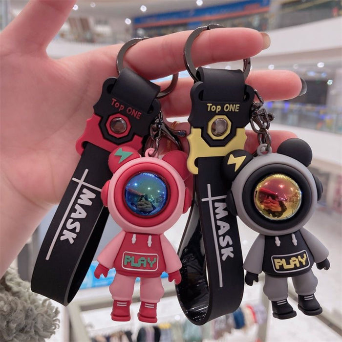 Wholesale Silicone Cartoon Astronaut Doll Keychain JDC-KC-SengH006