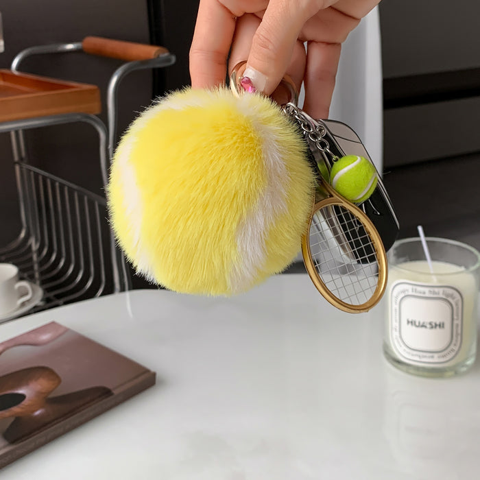 Wholesale Imitation rabbit fur car keychain backpack pendant