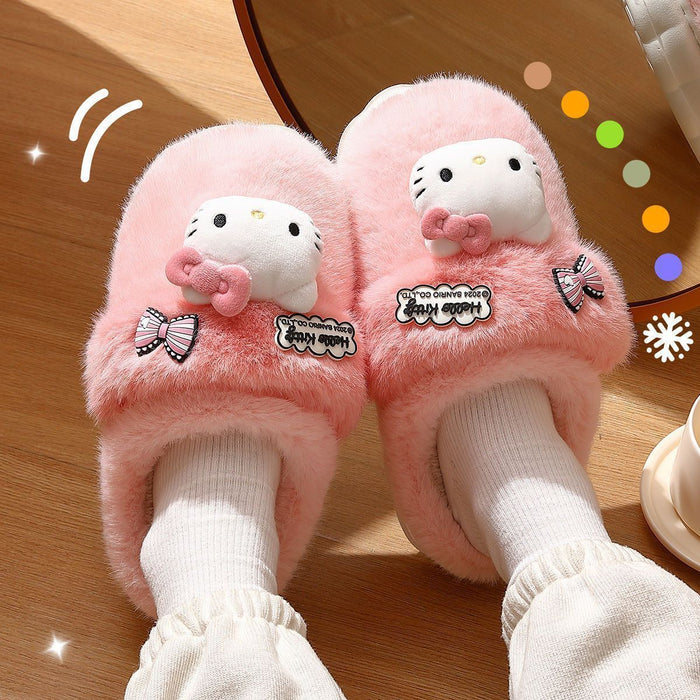 Wholesale Winter indoor non-slip warm and cute plush slippers