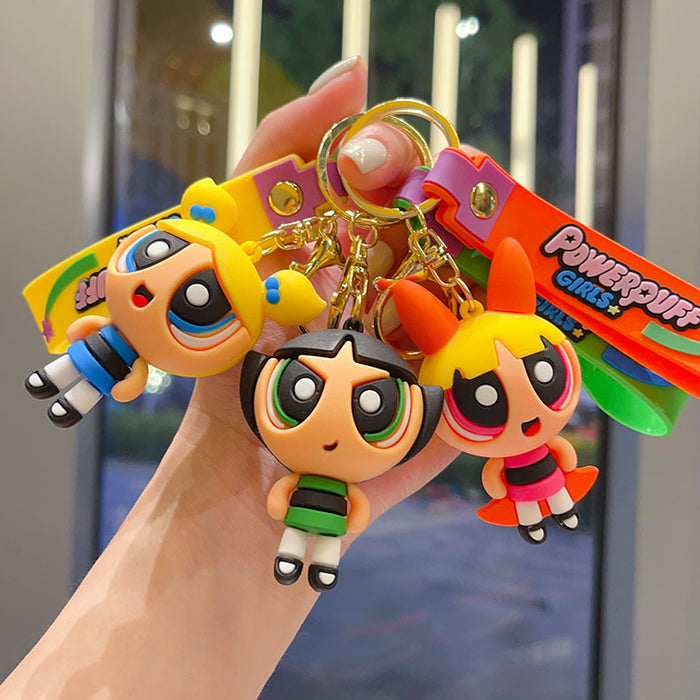Wholesale Power puff Girls Keychain Cute and Small Gift