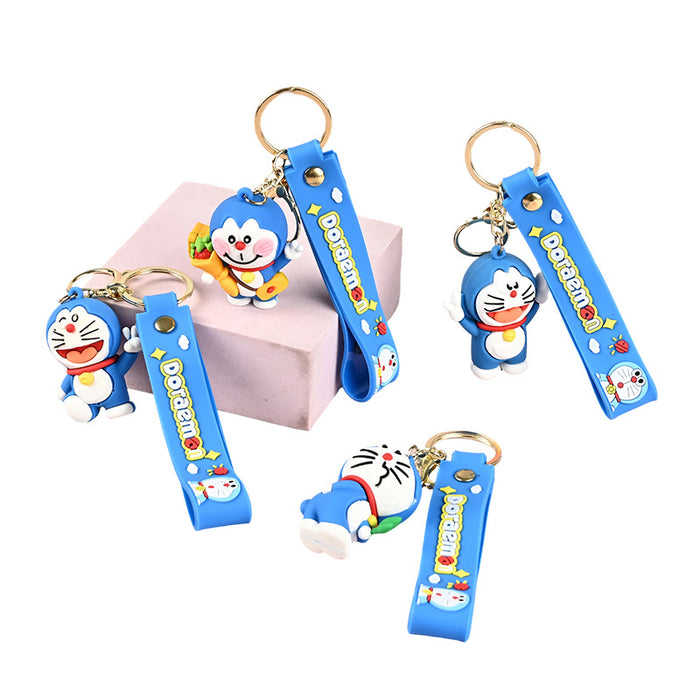 Wholesale Silicone 3D Cartoon Keychain Cute Cat Pendant Decorative Accessory MOQ≥10