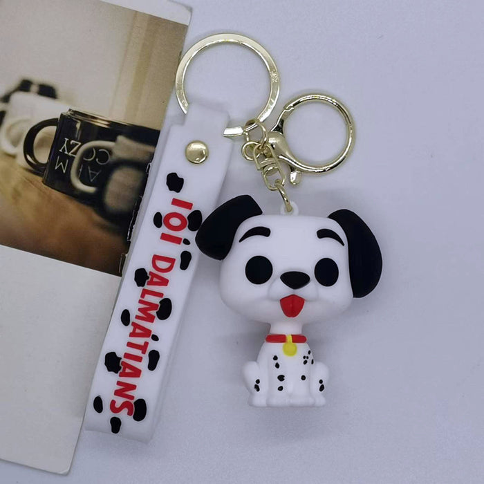Wholesale Creative cartoon Dalmatian keychain pendant bag car keychain accessories gift