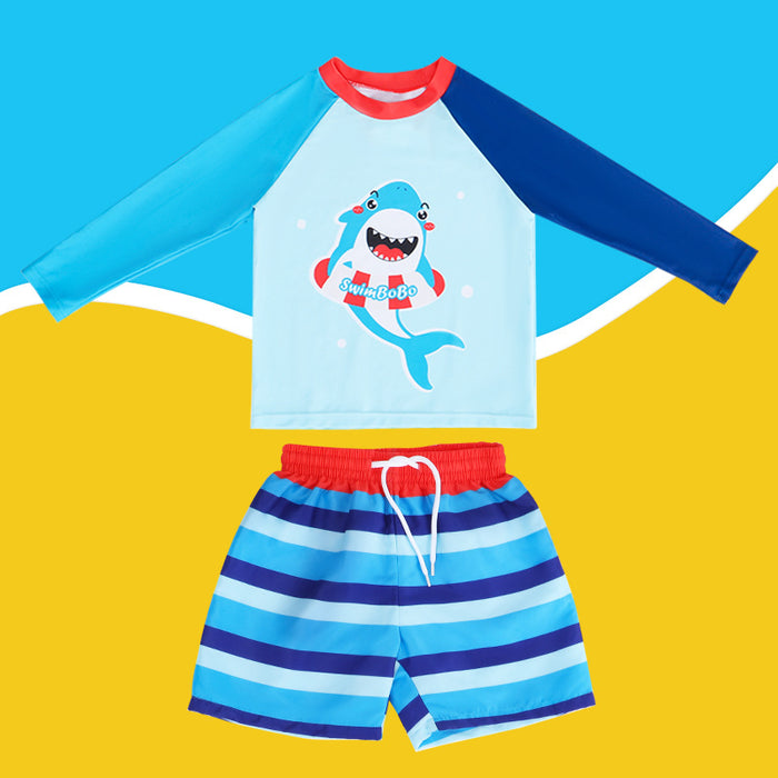 Wholesale Children's swimsuits, boys' swimsuits, swimming sets, children's medium to large children's split swimsuits, boys' babies