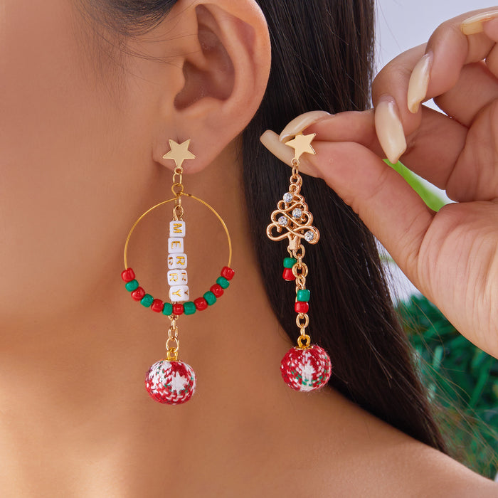 Wholesale Handmade Christmas Elk Earrings Zinc Alloy Fashion Accessory