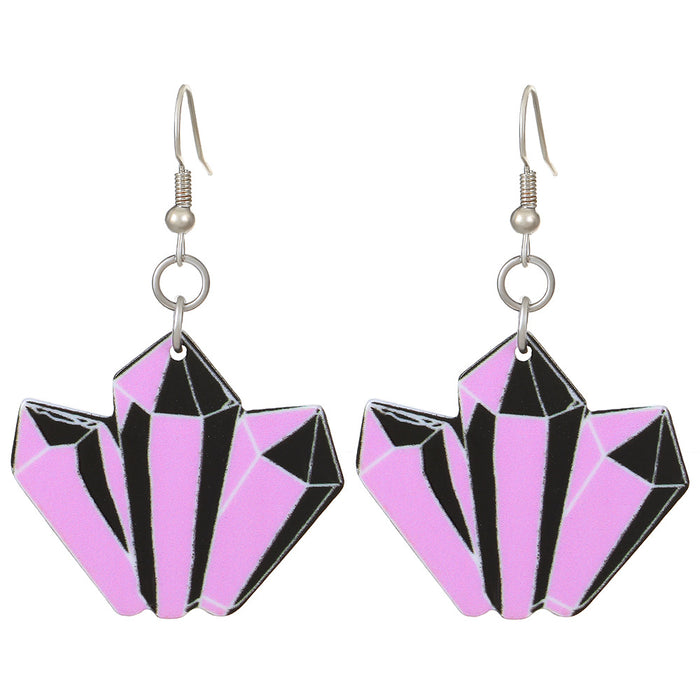 Wholesale  Series Earrings Dark Skull Heart-shaped Earrings Funny Bat Exaggerated Earrings