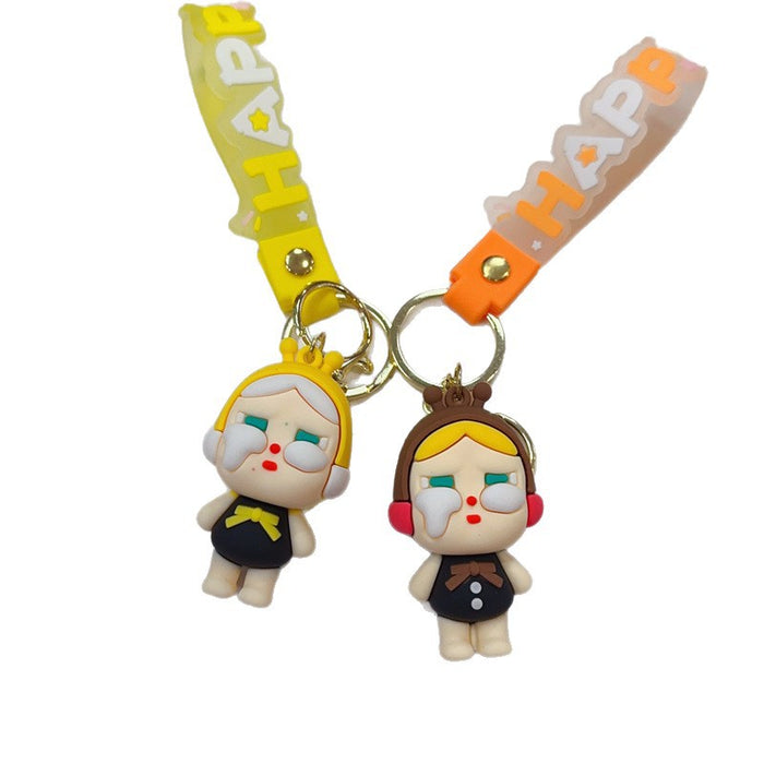Wholesale Crying Doll Keychain Pendant Cute PVC Cartoon Bag Charm Gift Boutique Resale