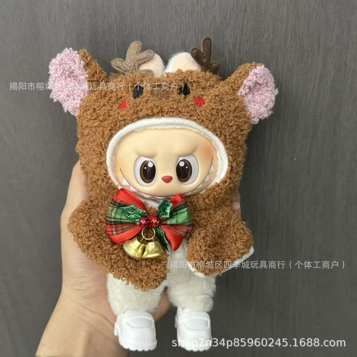 Wholesale Only the clothing keychain dolls Christmas outfit sets.