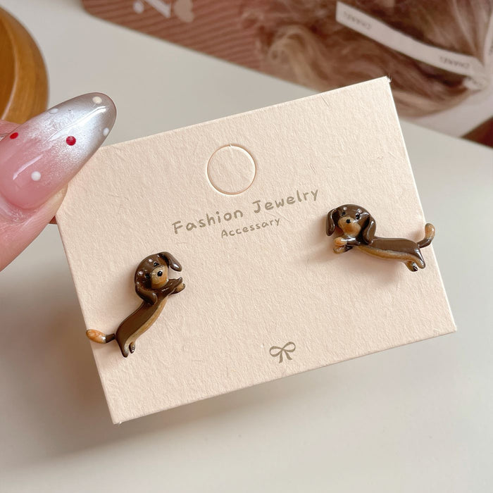 Wholesale Cartoon cute earrings with silver needles, niche and exquisite personalized earrings