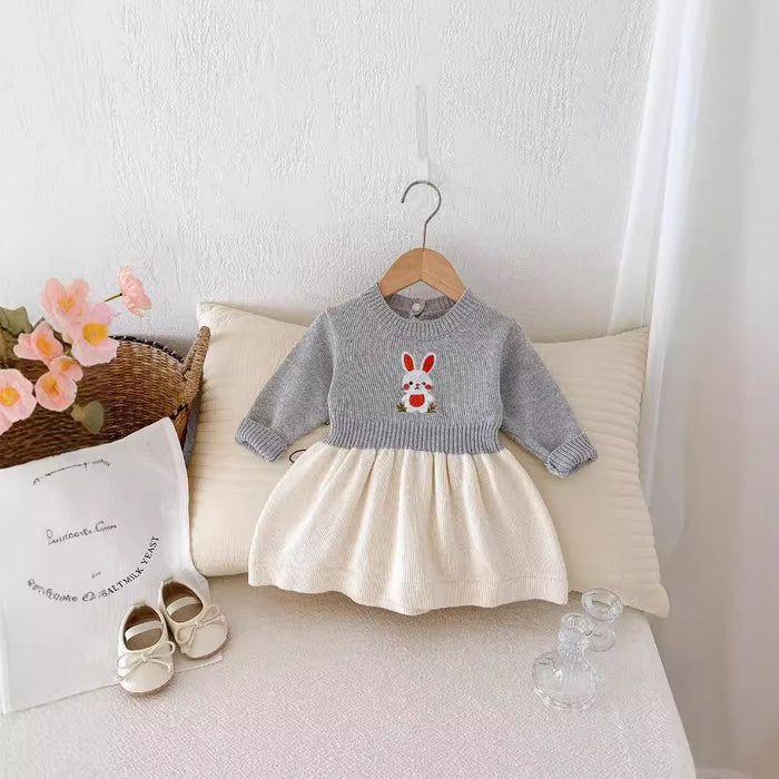 Wholesale Cute Children Knitted Sweater Baby Princess Dress JDC-BC-WeiNiS010