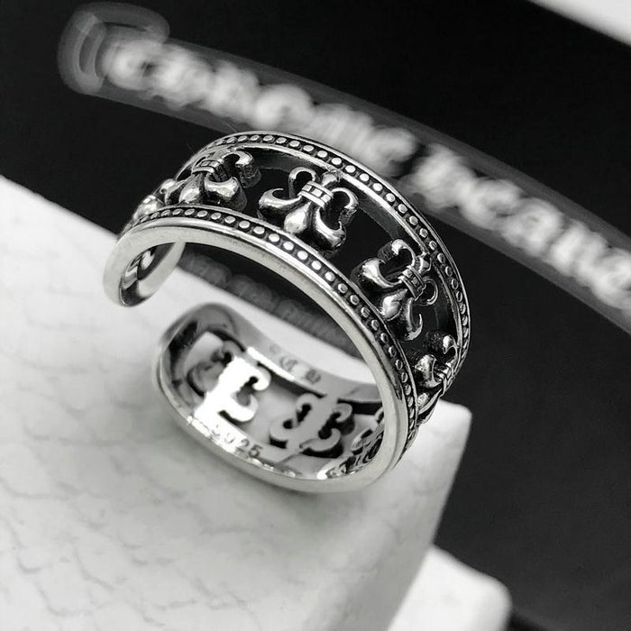Wholesale Personalized cross ring with adjustable opening for index finger ring