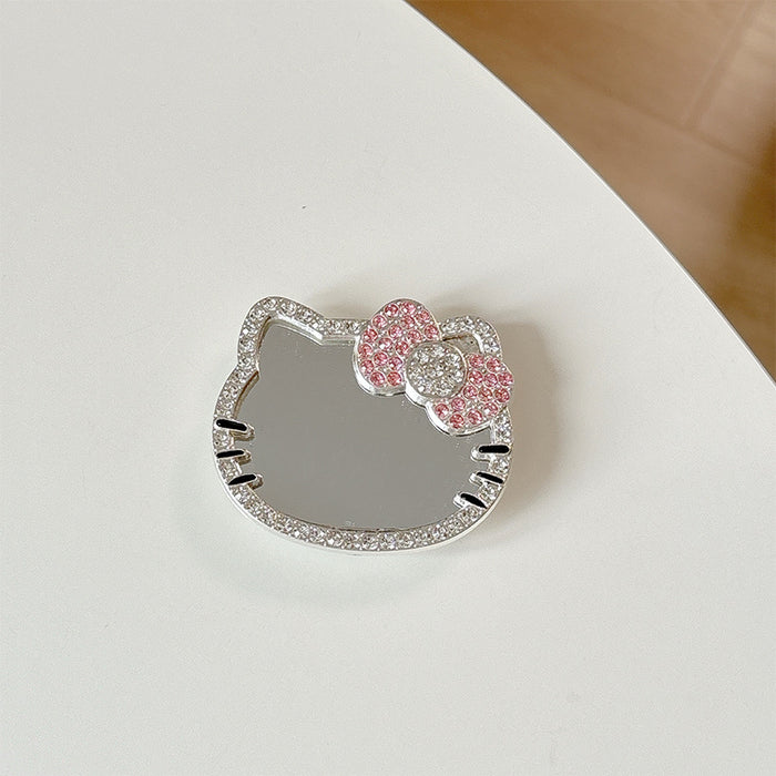 Wholesale Rhinestone Glass Mirror Cat Phone Grips