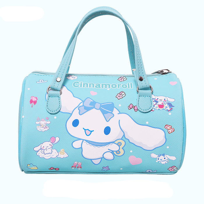Wholesale Cute cartoon print horizontal cylindrical shoulder bag