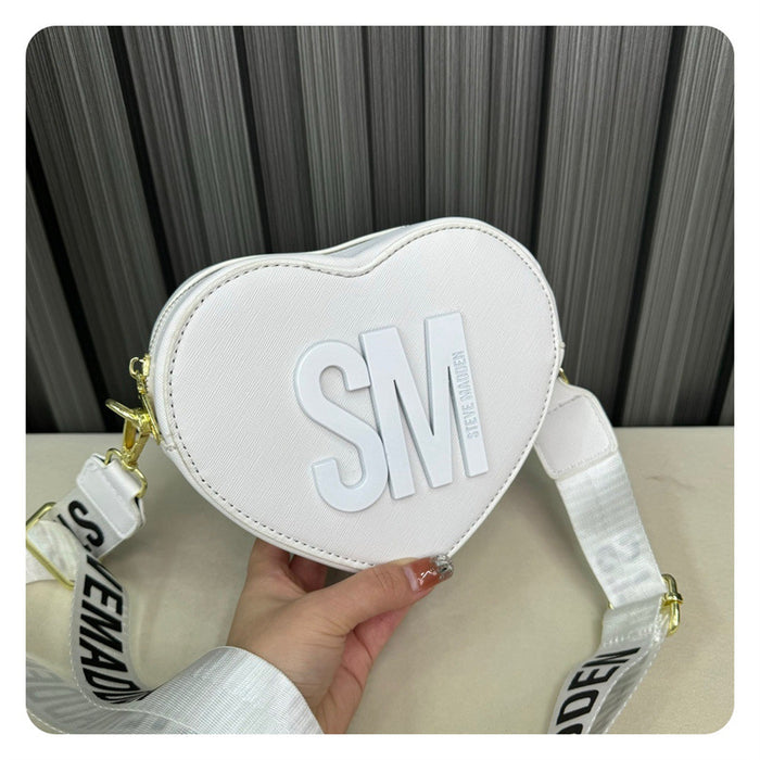 Wholesale Bag Women's Valentine's Day Letter Solid Color Heart-shaped Bag Shoulder Bag