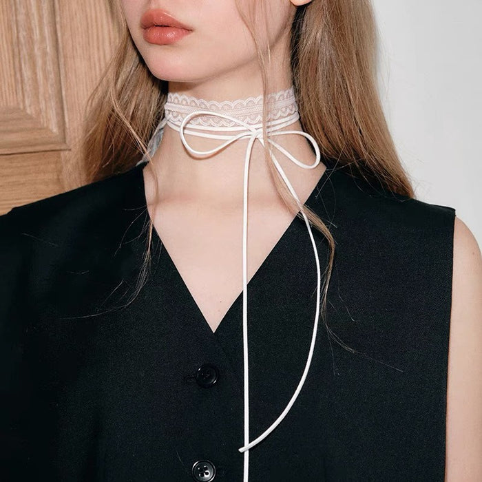 Wholesale Multi layered layered design, lace lace necklace, versatile scarf, collarbone