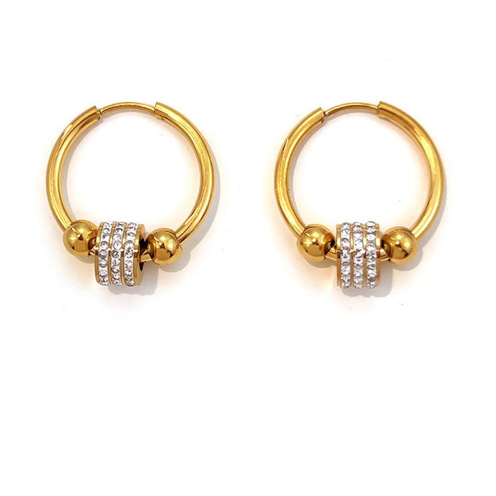 Wholesale Minimalist Stainless Steel Versatile Hoop Earrings