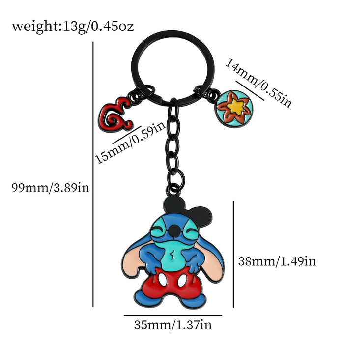 Wholesale Star Stitch Stitch Keychain Cartoon Stitch Doll Pendant Creative Couple Keychain JDC-KC-BS004