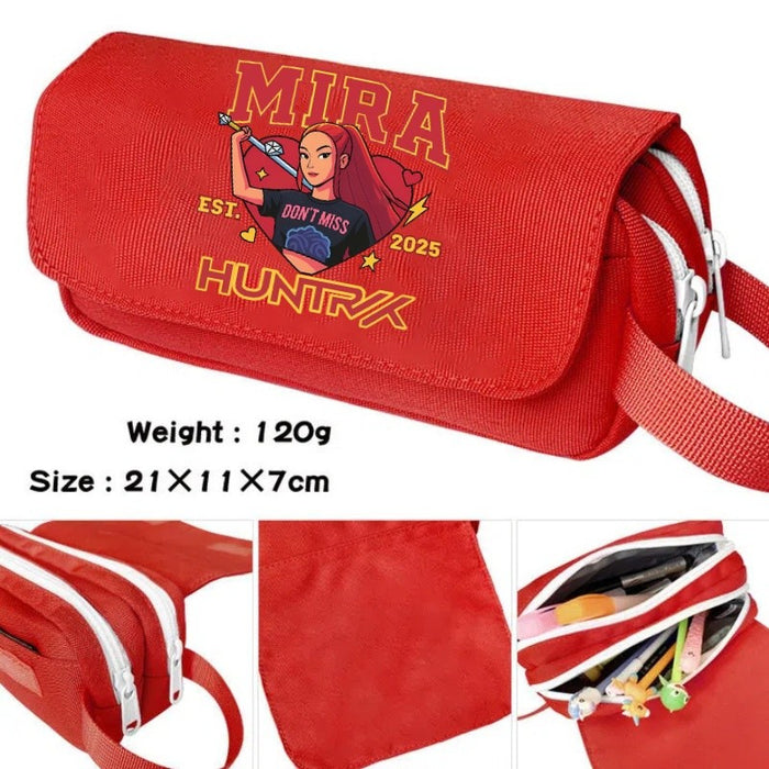 Wholesale Cartoon Print Large Capacity Double-Layer Handheld Pencil Case Stationery Bag Pencil Bag